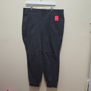 New With Tags SPANX Washed Black Strech Twill Cargo Joggers Size 3X
